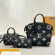 Black White Casual Daily Letters Zipper Contrast Embossed Bags