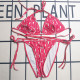 Rose Red Sportswear Letters Patchwork Strap Design Swimwears