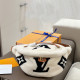 White Black Casual Daily Letters Zipper Fluffy Contrast Bags