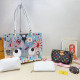 White Casual Street Cartoon Print Letters Patchwork Contrast Bags