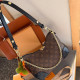 Black Brown Casual Street Letters Patchwork Zipper Contrast Bags(Send pendant)