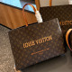 Orange Brown Casual Letters Embroidered Patchwork Contrast Bags