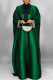 Green Casual Solid Color Patchwork Cardigan Collar Outerwear