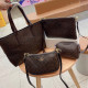 Black Brown Casual Daily Letters Patchwork Zipper Contrast Bags