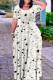White Casual Print Basic O Neck Long Plus Size Dresses