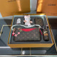 Red Casual Street Letters Patchwork Chains Contrast Bags