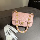 Pink Casual Letters Patchwork Metal Accessories Trim Bags