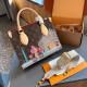 Colour Casual Cartoon Print Letters Patchwork Contrast Adjustable Bags