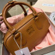 Orange Brown Casual Daily Letters Zipper Embossed Bags
