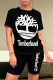 Black White Casual Street Cartoon Print Letters Contrast O Neck Short Sleeve Two Pieces
