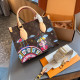 Multicolor Casual Cartoon Print Letters Patchwork Contrast Adjustable Bags