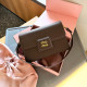Coffee Casual Daily Letters Patchwork Metal Accessories Trim Bags