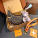 Brown Casual Street Letters Patchwork Zipper Contrast Bags
