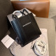 Black Casual Street Letters Patchwork Texture Bags