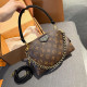 Black Brown Casual Street Letters Patchwork Chains Zipper Bags