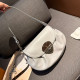 Grey Casual Street Solid Color Patchwork Metal Accessories Trim Ruched Bags
