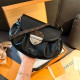Black Casual Street Solid Color Patchwork Metal Accessories Trim Ruched Bags