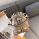 Khaki Casual Letters Draw String Contrast Bags