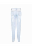 Black Denim Zipper Fly High Solid washing pencil Pants Bottoms