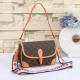 Brown Daily Letters Patchwork Bags