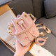 Pink Casual Letters Draw String Contrast Bags