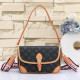 Black Brown Daily Letters Patchwork Bags