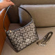 Blue Black Casual Letters Patchwork Zipper Contrast Bags
