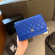 Blue Casual Daily Letters Patchwork Chains Texture Bags