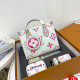 White Pink Casual Letters Patchwork Zipper Contrast Bags