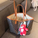 Orange Brown Casual Street Letters Patchwork Contrast Bags(Send pendant)