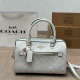 White Casual Street Letters Patchwork Zipper Bags