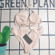 Pink Sportswear Letters Patchwork Strap Design Swimwears