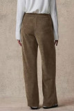 Ink Green Casual Solid Color Draw String Pocket Patchwork Loose Mid Waist Wide Leg Patchwork Bottoms