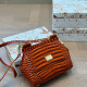 Orange Casual Solid Color Patchwork Texture Adjustable Bags