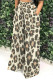 Beige Casual Street Geometric Print Pocket Contrast Loose High Waist Wide Leg Full Print Bottoms