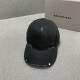 Black Casual Street Letters Embroidered Distressed Adjustable Hat