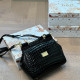 Black Casual Solid Color Patchwork Texture Adjustable Bags