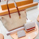 Apricot Casual Letters Patchwork Chains Contrast Bags