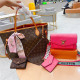 Rose Red Street Daily Letters Patchwork Contrast Embossed Bags