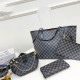 Black Gray Casual Street Plaid Patchwork Chains Contrast Bags