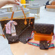 Orange Casual Daily Letters Patchwork Contrast Bags