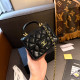 Black Casual Daily Letters Patchwork Chains Bags