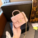 Pink Casual Daily Letters Patchwork Chains Bags