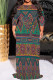 Multicolor Casual Print Patchwork O Neck Long Plus Size Dresses