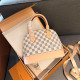 Gray White Casual Street Plaid Patchwork Metal Accessories Trim Zipper Contrast Bags