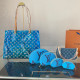 Blue Casual Street Letters Patchwork See-Through Zipper Bags