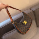 Orange Brown Casual Street Letters Patchwork Metal Accessories Trim Zipper Contrast Bags