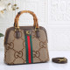 Brown Daily Letters Zipper Contrast Bags
