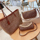 Khaki Casual Letters Patchwork Pearls Decor Contrast Bags