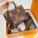 Brown Casual Letters Patchwork Contrast Adjustable Bags